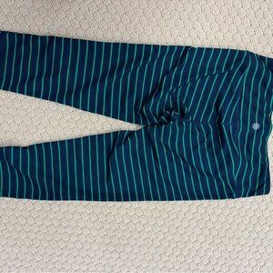 Athleta Leggings - Blue and Green Stripes LOT of 3